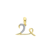 Alphabet-Anhänger, 585 Gelbgold, mit Diamant 0,03 kt