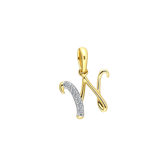 Alphabet-Anhänger, 585 Gelbgold, mit Diamant 0,03 kt