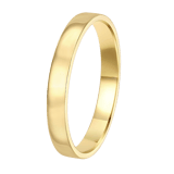 9K gele dames trouwring 3mm Dunya TW 303