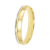 Bicolor-Trauring für Damen, 585 Gold, 4 mm, Rosa TW 455
