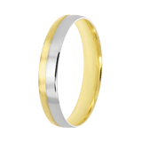 Bicolor-Trauring für Damen, 585 Gold, 4 mm, Yara TW 460