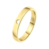 Zilveren goldplated ring hart voor dames