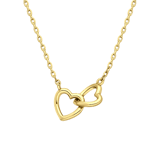 Zilveren goldplated ketting met hanger hart voor dames