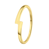 Zilveren goldplated ring bliksemschicht voor dames