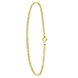Zilveren goldplated schakelarmband voor dames