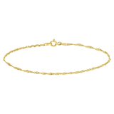 Zilveren goldplated schakelarmband voor dames