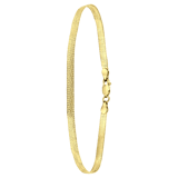 Flaches Armband, 925 Silber, vergoldet, schön bearbeitet