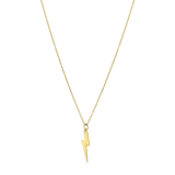 Zilveren goldplated ketting met hanger bliksemschicht voor dames
