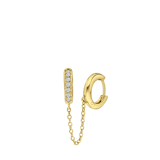 Zilveren goldplated oorringen met zirkonia voor dames
