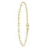 Zilveren goldplated schakelarmband voor dames