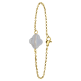 Armband, Edelstahl, vergoldet, mit Mondstein