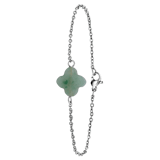 Armband, Edelstahl, mit Aventurin-Quarz in Grün