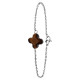 Stainless steel armband met tijgeroog
