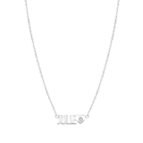 Silber Name Halskette Herz Zirkonia