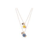 Goldfarbenes Bijoux-bff-Set mit Blumen