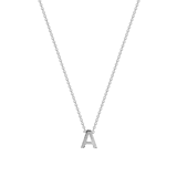 9 karaat witte ketting met letter hanger