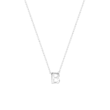 9 karaat witte ketting met letter hanger