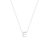 9 karaat witte ketting met letter hanger