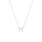 9 karaat witte ketting met letter hanger