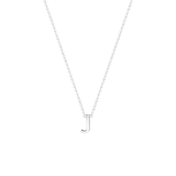 9 karaat witte ketting met letter hanger