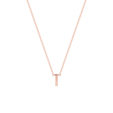 9 karaat rose ketting met letter hanger