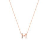 9 karaat rose ketting met letter hanger
