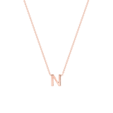 9 karaat rose ketting met letter hanger