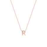 9 karaat rose ketting met letter hanger