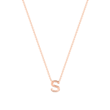9 karaat rose ketting met letter hanger