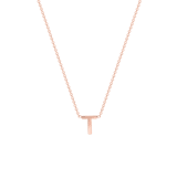 9 karaat rose ketting met letter hanger