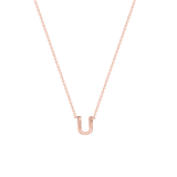9 karaat rose ketting met letter hanger