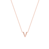 9 karaat rose ketting met letter hanger