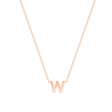 9 karaat rose ketting met letter hanger