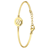 Stainless steel goldplated fantasiearmband met sterrenbeeld Waterman voor dames