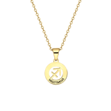 Vergoldetes Edelstahlcollier mit Sternbild Bogenschütze