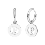 Edelstahlohrringe mit Buchstabe - P