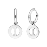 Stainless steel oorbellen met letter - I