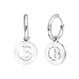 Edelstahlohrringe mit Buchstabe - B