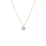 Stainless steel goldplated ketting met hanger hart met kristal voor dames