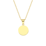 Vergoldetes Edelstahlcollier mit Münzanhänger