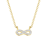 Stainless steel goldplated ketting met hanger met kristal voor dames