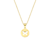 Stainless steel goldplated ketting met hanger voor dames