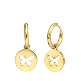 Vergoldete Edelstahlohrringe mit Schmetterling