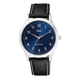 Q&Q herenhorloge met leren band