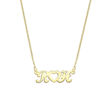 Zilveren goldplated naamketting voor dames