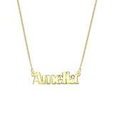 Gerecycled zilveren goldplating naamketting