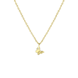 Zilveren goldplated ketting met hanger met zirkonia voor dames