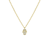 Zilveren ketting goldplated hand van Fatima