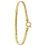 Zilveren goldplated schakelarmband voor dames