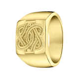 Edelstahl vergoldet Ring Surinamese matte Schläger
